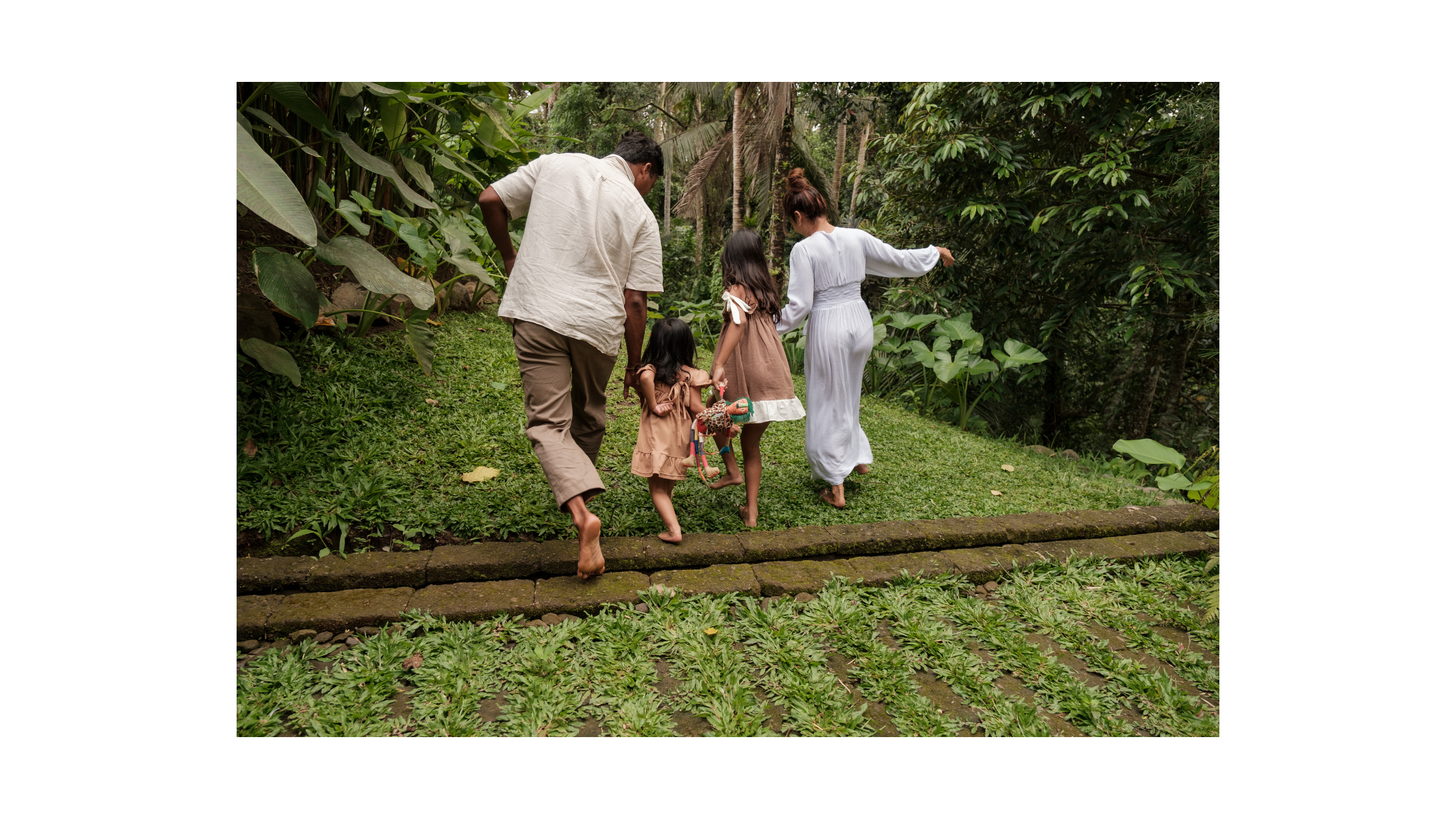 family in the forest
