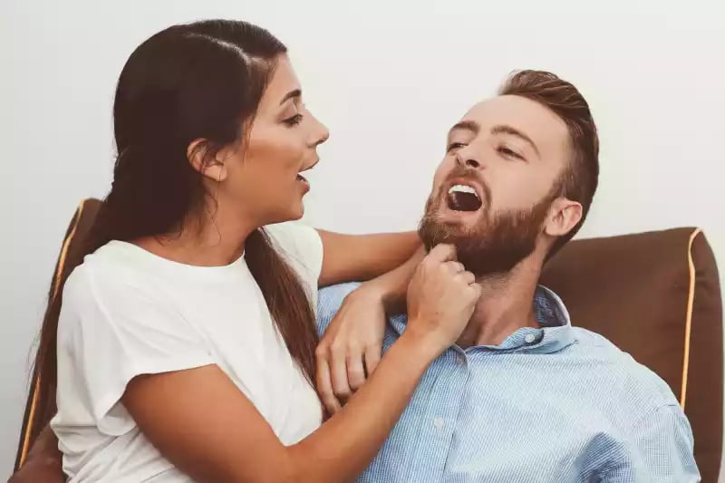 two people sitting down